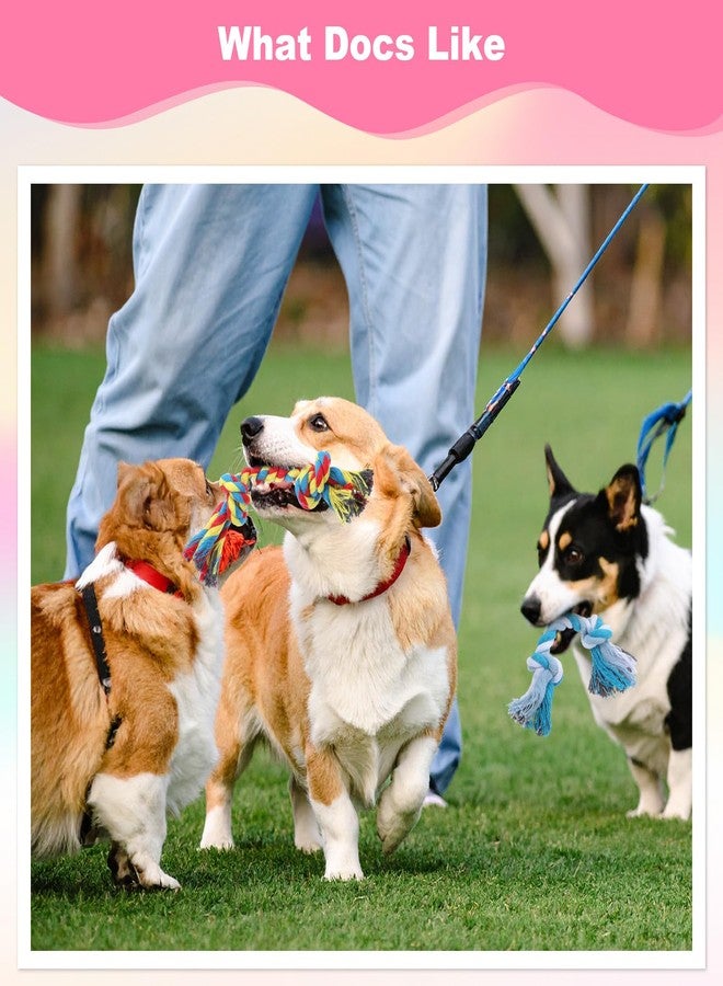 Dimeho 48 PCS Puppy Chew Toy Dog Rope Toys Cotton Knot Teething Toy Tug of War Dog Interactive Toys Multi Color for Small and Medium Dogs Newborn Pet Boredom Teeth Cleaning - Image 4